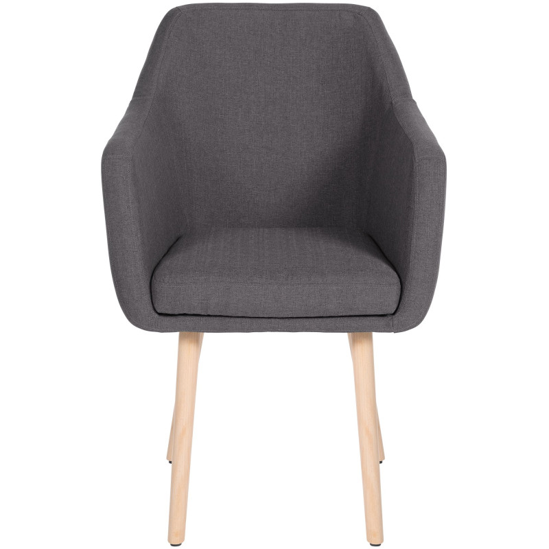 Chaise visiteur Utrecht tissu natura | gris foncé