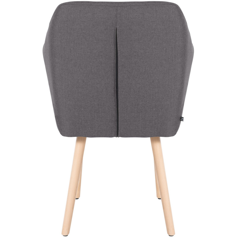 Chaise visiteur Utrecht tissu natura | gris foncé