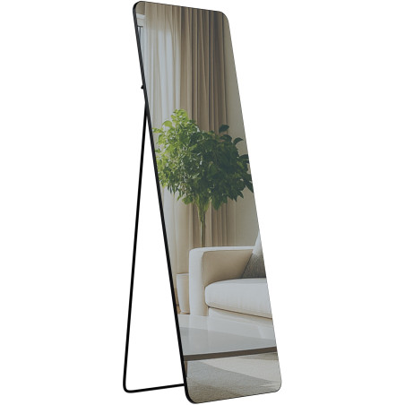 Miroir Gurnee 150x50 cm noir mat