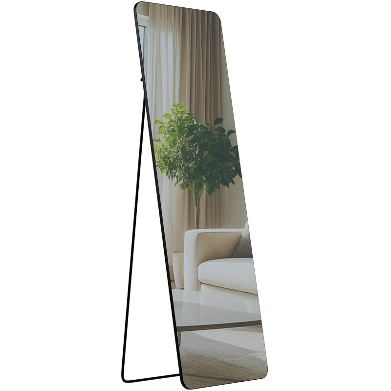 Miroir Gurnee 160x50 cm noir mat
