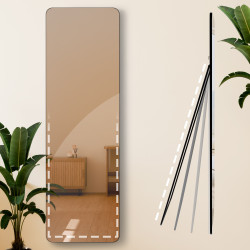 Miroir Gurnee 160x50 cm noir mat