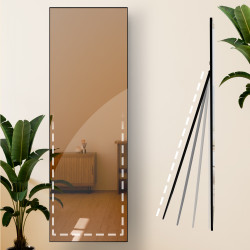 Miroir Benicia 150x50 cm noir mat