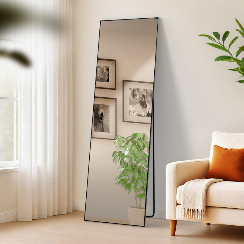 Miroir Benicia 160x50 cm noir mat