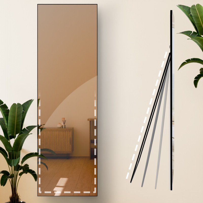 Miroir Benicia 160x50 cm noir mat