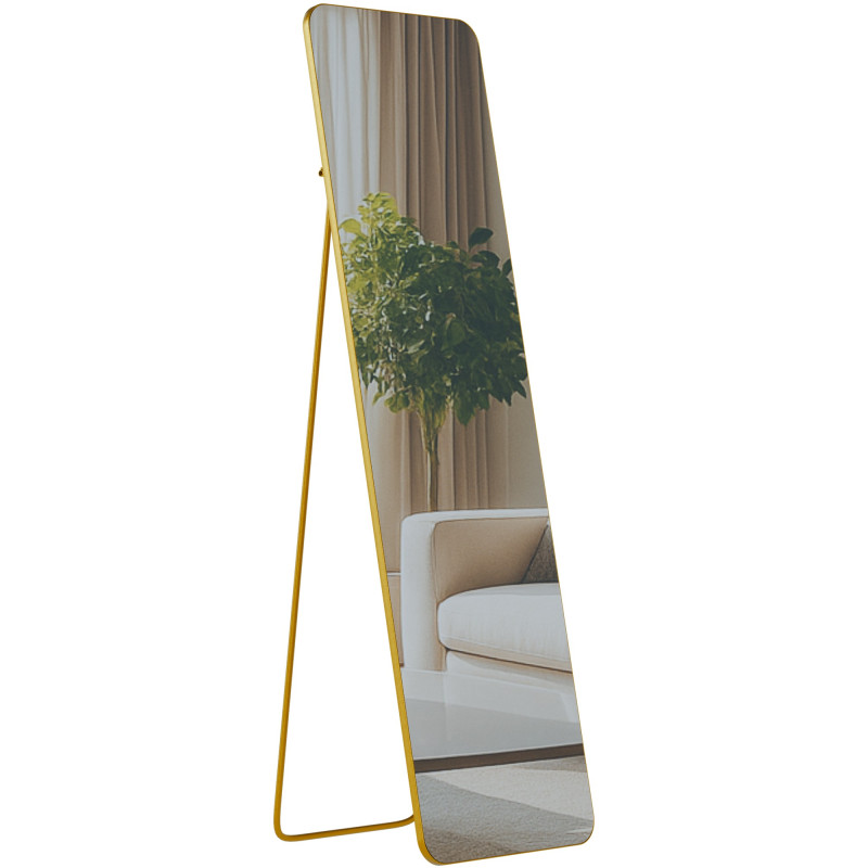 Miroir Gurnee 140x40 cm finition or brillant