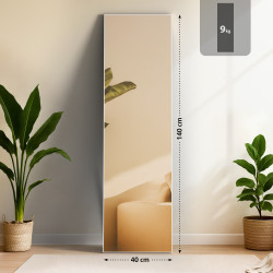 Miroir Benicia 140x40 cm blanc mat