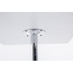 Tavolino quadrato da appoggio con ripiano in legno bianco