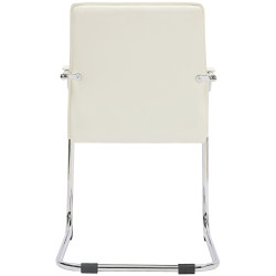 Chaise visiteur Tira en cuir artificiel | blanc