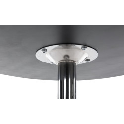 Mesa Alta de Bar con Tablero Redondo Negro