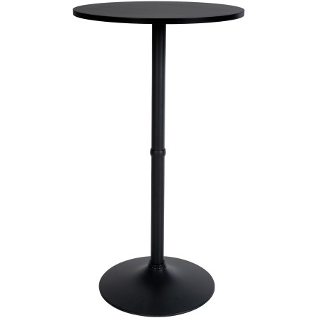 Table de bar ronde noire/noire