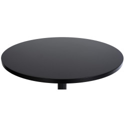 Table de bar ronde noire/noire