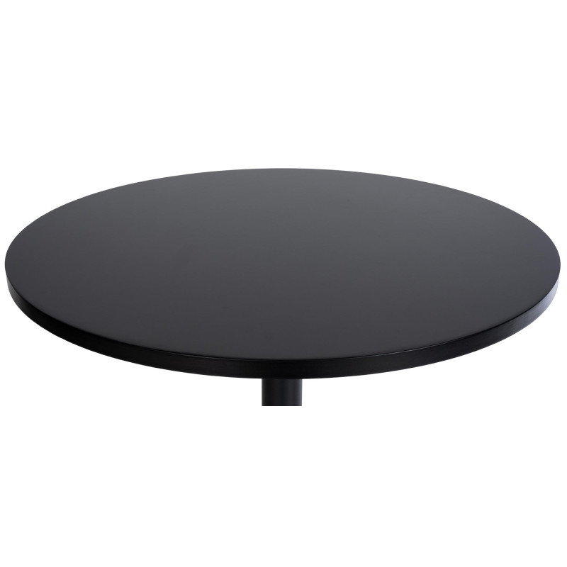 Table de bar ronde noire/noire