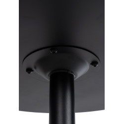 Table de bar ronde noire/noire