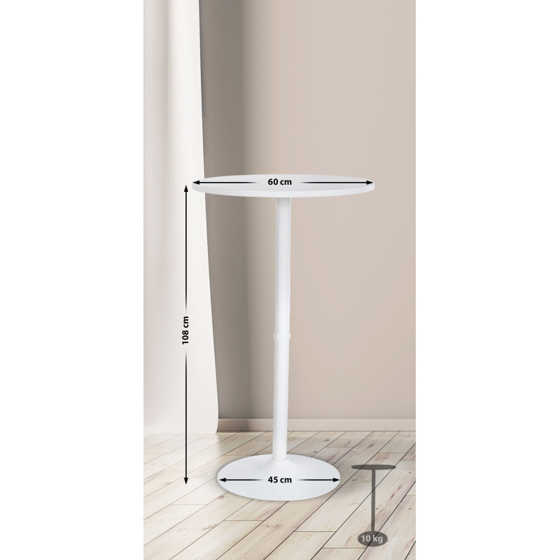 Tavolino rotondo bianco/bianco