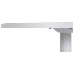 Mesa Alta de Bar con Tablero Redondo Blanco/blanco