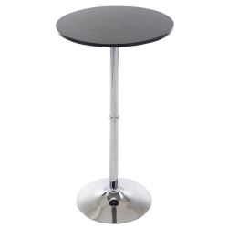 Ensemble de 2 tables de bar rondes noires