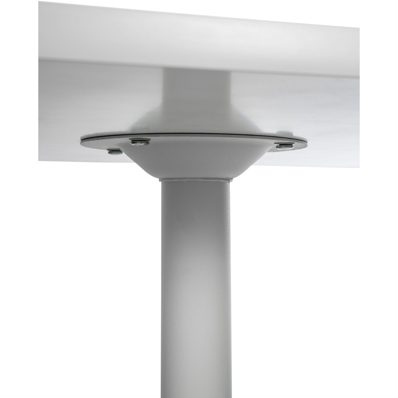 Tavolino quadrato da appoggio con ripiano in legno bianco/bianco