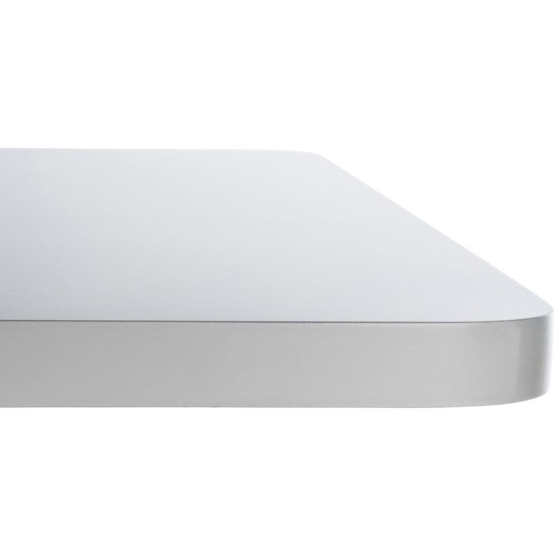 Tavolino quadrato da appoggio con ripiano in legno bianco/bianco