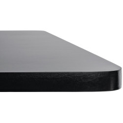 Mesa alta cuadrada Negro/negro