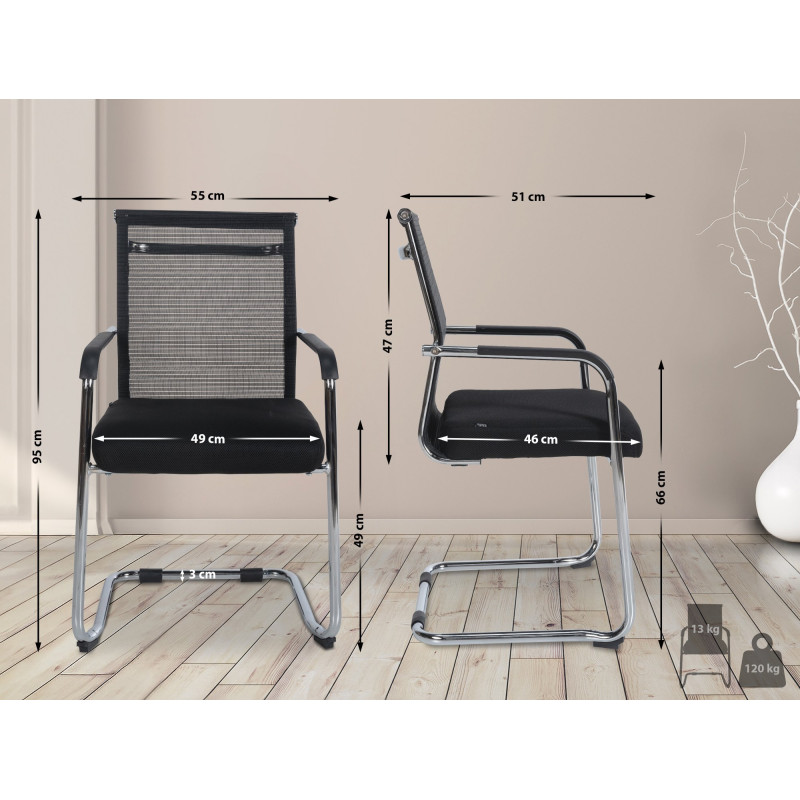 Chaise visiteur Denny | chrome