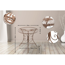 Table Ariano, marron antique