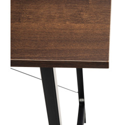 Escritorio Poe De Madera Con Estantería Nogal