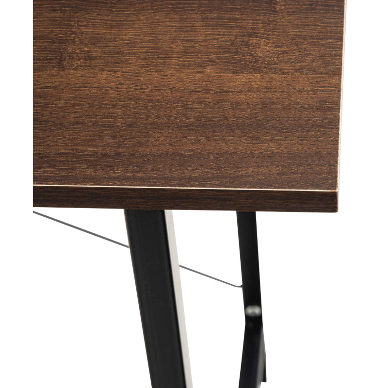 Escritorio Poe De Madera Con Estantería Nogal