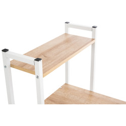 Escritorio Poe De Madera Con Estantería Natural