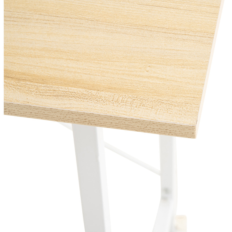 Escritorio Poe De Madera Con Estantería Arce