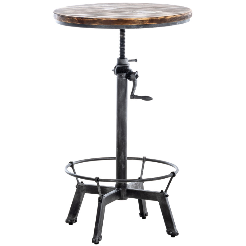 Tavolo design industriale Malita Argento antico