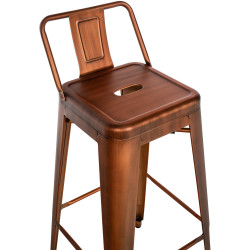 Ensemble de 4 tabourets de bar Mason cuivre