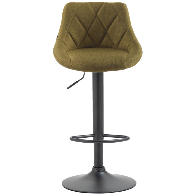 Tabouret de bar Lazio tissu noir vert