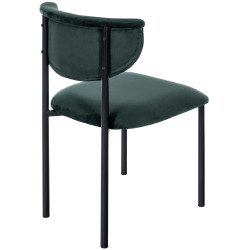 Chaise visiteur en velours Gambell | vert foncé