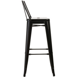 Ensemble de 4 tabourets de bar Mason noir