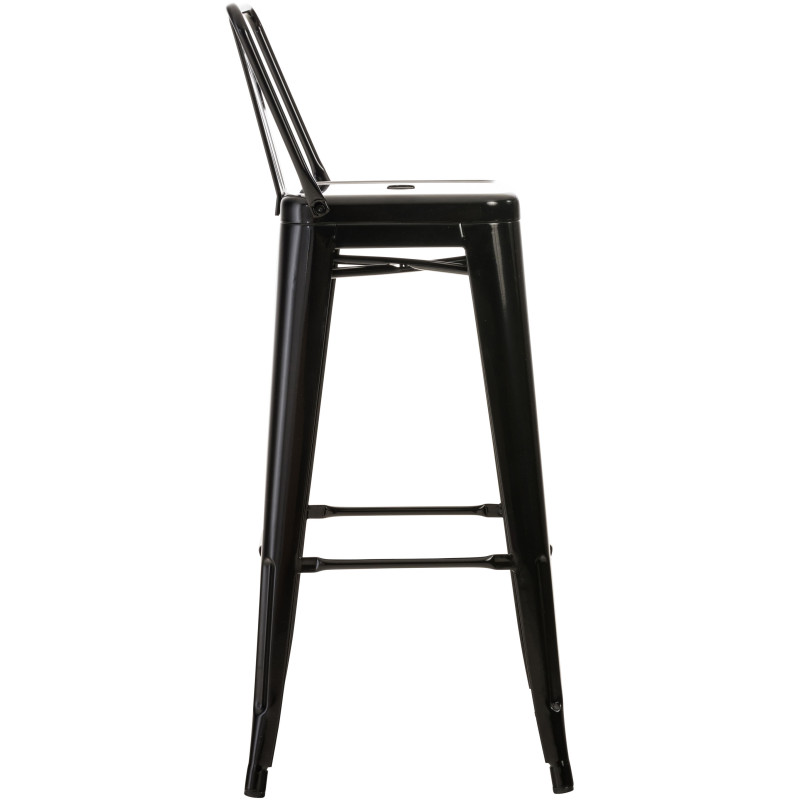 Ensemble de 4 tabourets de bar Mason noir