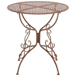 Mesa jardin Amanda Ø 70 cm Marrón antiguo