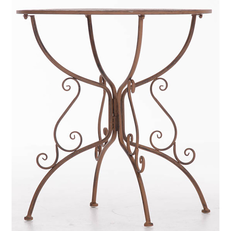 Mesa jardin Amanda Ø 70 cm Marrón antiguo