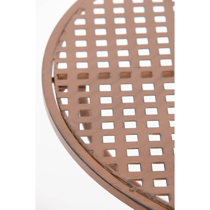 Mesa jardin Amanda Ø 70 cm Marrón antiguo