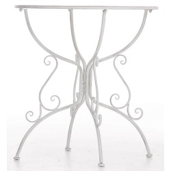 Mesa jardin Amanda Ø 70 cm Blanco antiguo