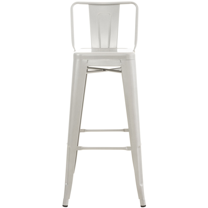 Ensemble de 4 tabourets de bar Mason argent
