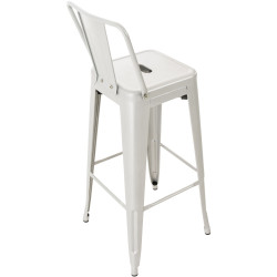 Ensemble de 4 tabourets de bar Mason argent