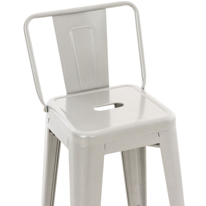 Ensemble de 4 tabourets de bar Mason argent