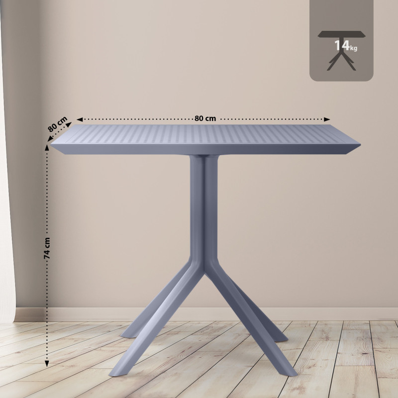Table Sky 80 cm gris fonc?