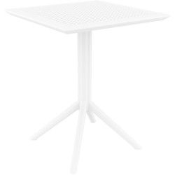 Table pliante Sky, carr?e, blanche