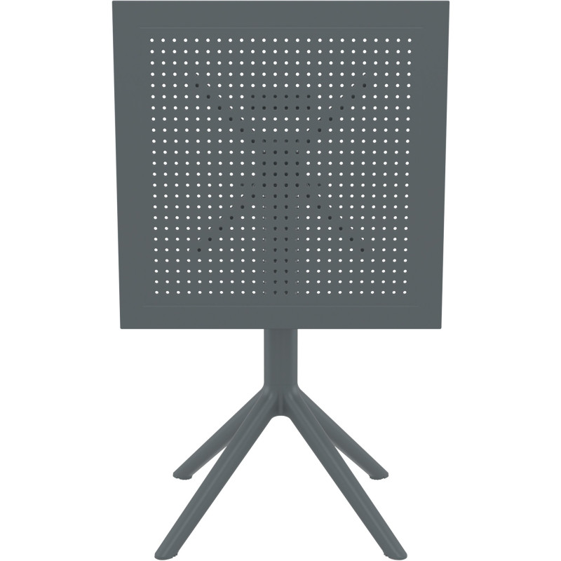 Table pliante Sky, carrée, gris foncé