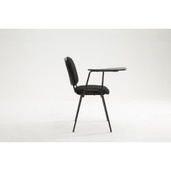 Fauteuil Ken avec table pliante, tissu noir
