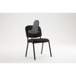 Fauteuil Ken avec table pliante, tissu noir