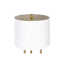 Lampadaire DKD Home Decor Doré Métal Polyester Blanc 50 W Bois MDF (41 x 41 x 156 cm)