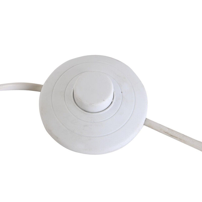 Lampadaire DKD Home Decor Doré Métal Polyester Blanc 50 W Bois MDF (41 x 41 x 156 cm)