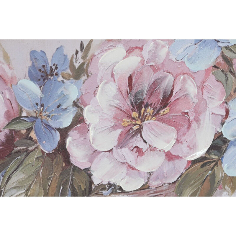 Cadre Home ESPRIT Blanc Rose Roses Romantique 60 x 3 x 60 cm (4 Unités)